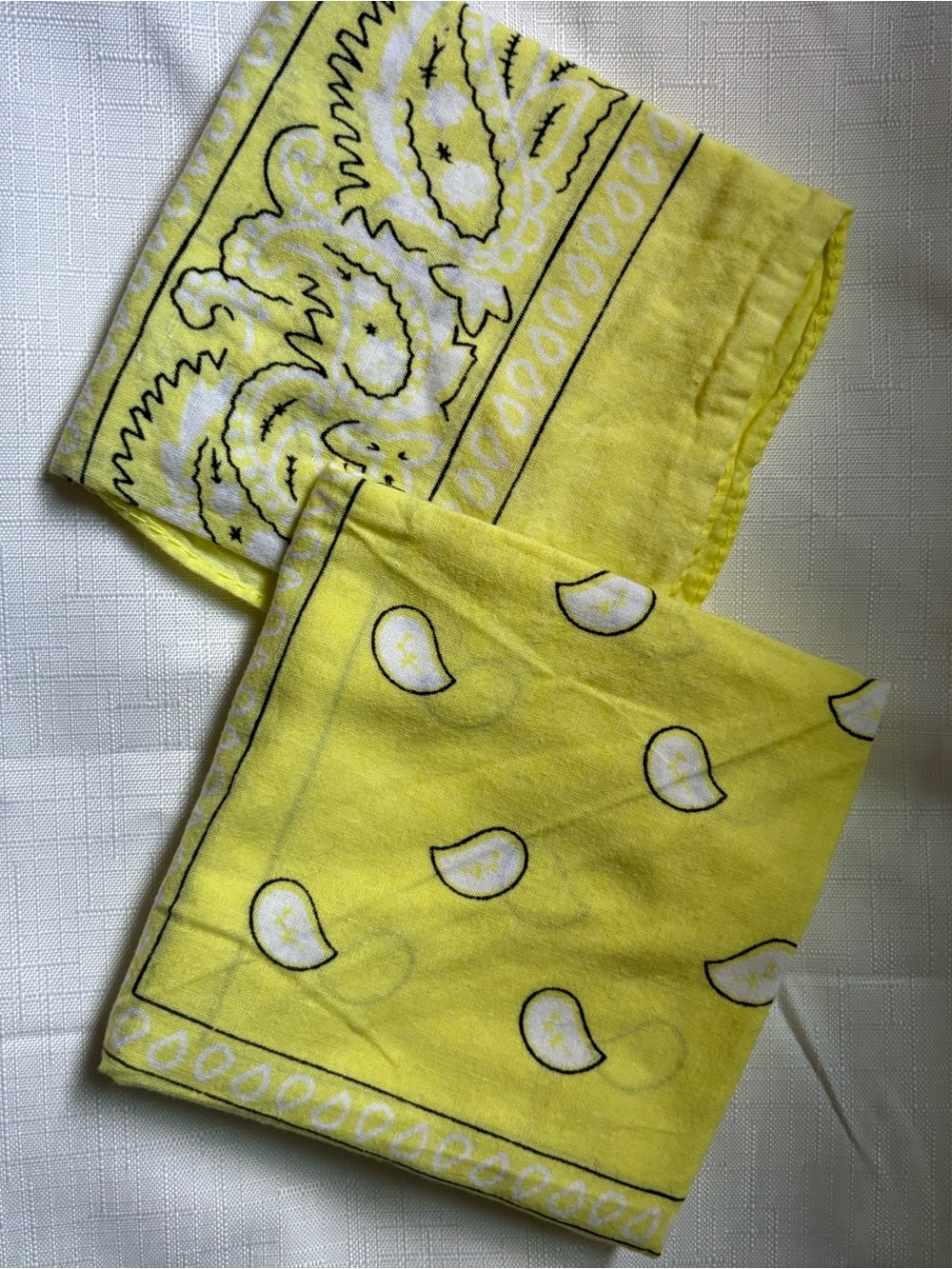 Yellow Paisley Bandana Scarf - Lightweight Women's Accessory